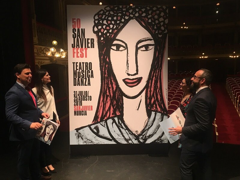 Oscar Mariné firma el cartel del 50 aniversario del Festival de Teatro, Música y Danza que se rind